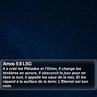 Amos 5:8 LSG Bible Verse Image