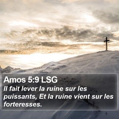 Amos 5:9 LSG Bible Verse Image