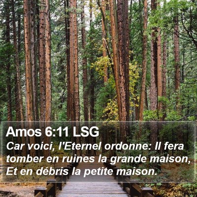 Amos 6:11 LSG Bible Verse Image
