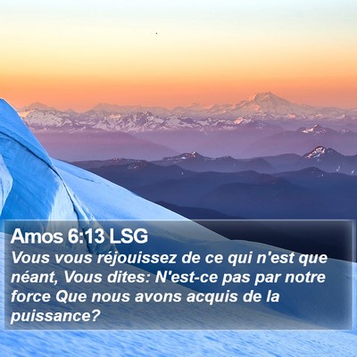 Amos 6:13 LSG Bible Verse Image