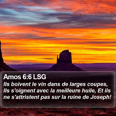 Amos 6:6 LSG Bible Verse Image