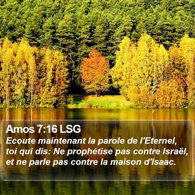 Amos 7:16 LSG Bible Verse Image