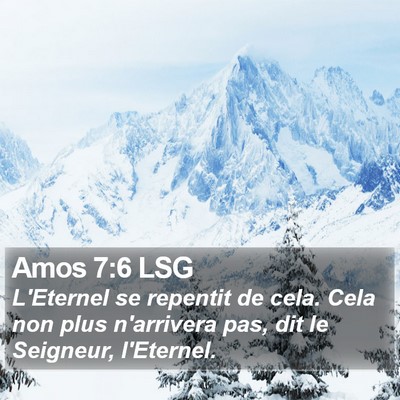 Amos 7:6 LSG Bible Verse Image