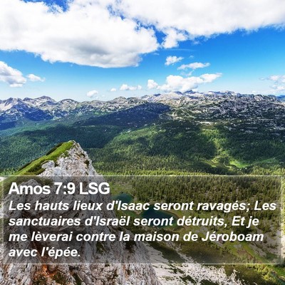 Amos 7:9 LSG Bible Verse Image