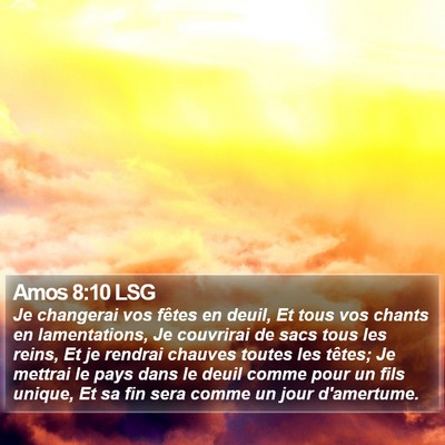 Amos 8:10 LSG Bible Verse Image