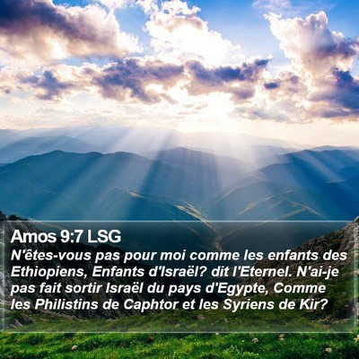 Amos 9:7 LSG Bible Verse Image