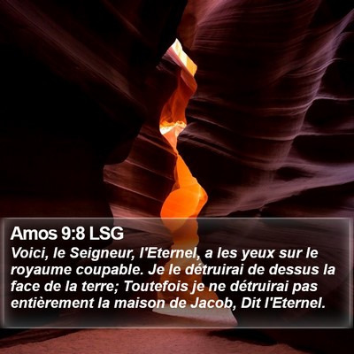 Amos 9:8 LSG Bible Verse Image