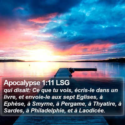 Apocalypse 1:11 LSG Bible Verse Image