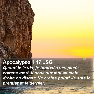 Apocalypse 1:17 LSG Bible Verse Image
