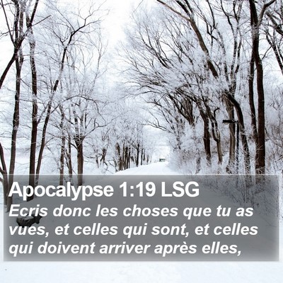 Apocalypse 1:19 LSG Bible Verse Image