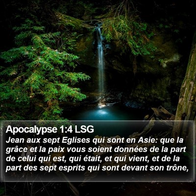 Apocalypse 1:4 LSG Bible Verse Image