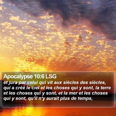Apocalypse 10:6 LSG Bible Verse Image