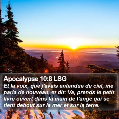 Apocalypse 10:8 LSG Bible Verse Image