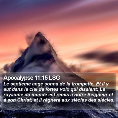 Apocalypse 11:15 LSG Bible Verse Image