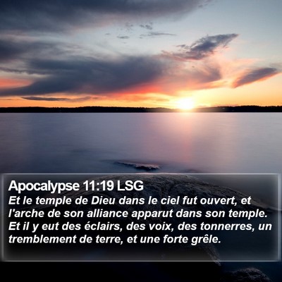 Apocalypse 11:19 LSG Bible Verse Image
