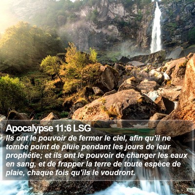Apocalypse 11:6 LSG Bible Verse Image