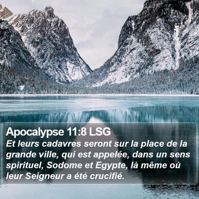 Apocalypse 11:8 LSG Bible Verse Image
