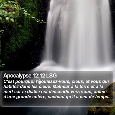 Apocalypse 12:12 LSG Bible Verse Image