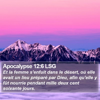 Apocalypse 12:6 LSG Bible Verse Image