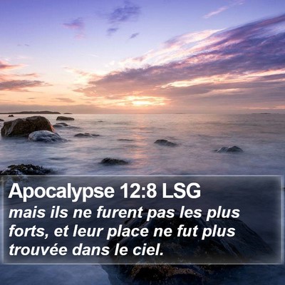 Apocalypse 12:8 LSG Bible Verse Image