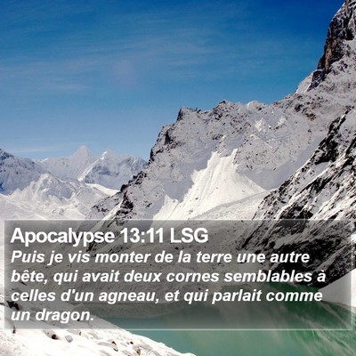 Apocalypse 13:11 LSG Bible Verse Image