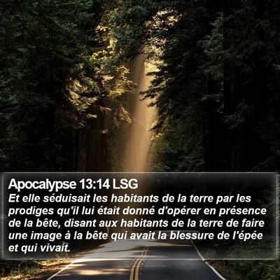 Apocalypse 13:14 LSG Bible Verse Image