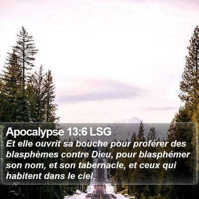 Apocalypse 13:6 LSG Bible Verse Image