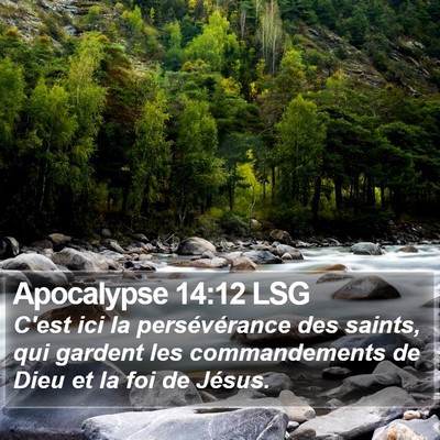 Apocalypse 14:12 LSG Bible Verse Image