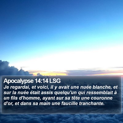 Apocalypse 14:14 LSG Bible Verse Image