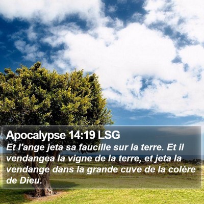 Apocalypse 14:19 LSG Bible Verse Image