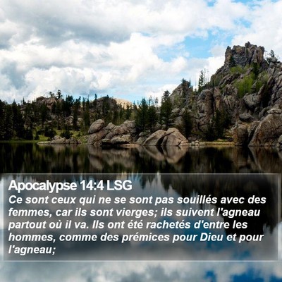 Apocalypse 14:4 LSG Bible Verse Image