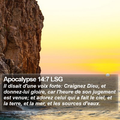 Apocalypse 14:7 LSG Bible Verse Image