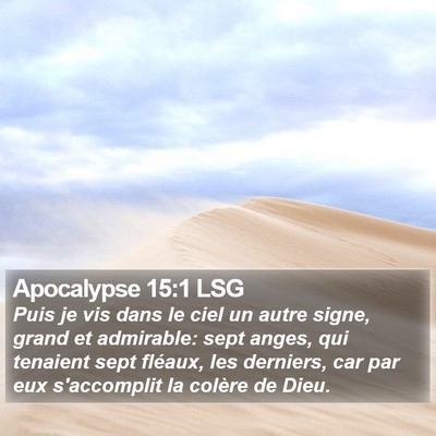 Apocalypse 15:1 LSG Bible Verse Image