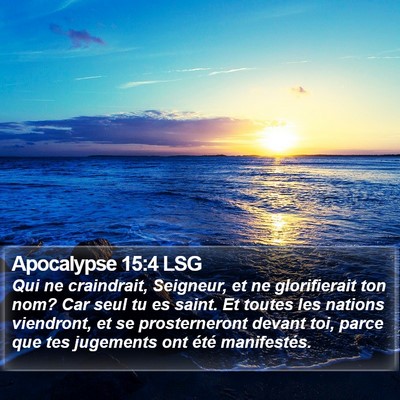Apocalypse 15:4 LSG Bible Verse Image