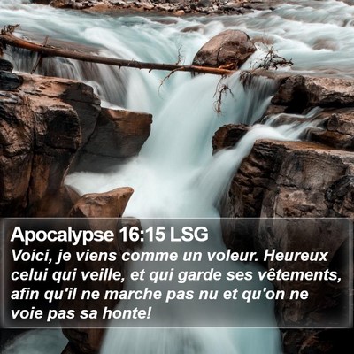 Apocalypse 16:15 LSG Bible Verse Image
