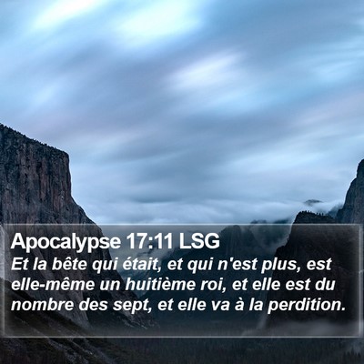 Apocalypse 17:11 LSG Bible Verse Image