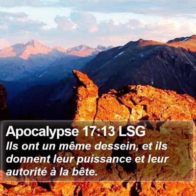 Apocalypse 17:13 LSG Bible Verse Image