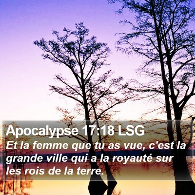 Apocalypse 17:18 LSG Bible Verse Image