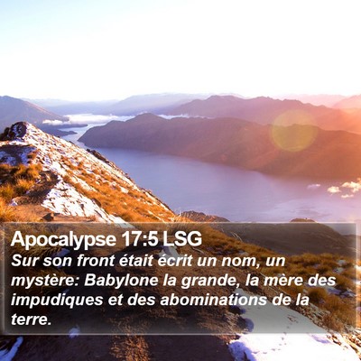 Apocalypse 17:5 LSG Bible Verse Image
