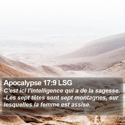 Apocalypse 17:9 LSG Bible Verse Image