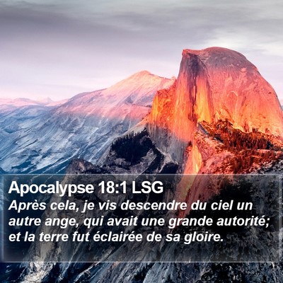Apocalypse 18:1 LSG Bible Verse Image