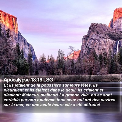 Apocalypse 18:19 LSG Bible Verse Image