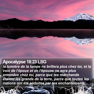 Apocalypse 18:23 LSG Bible Verse Image