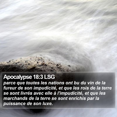 Apocalypse 18:3 LSG Bible Verse Image