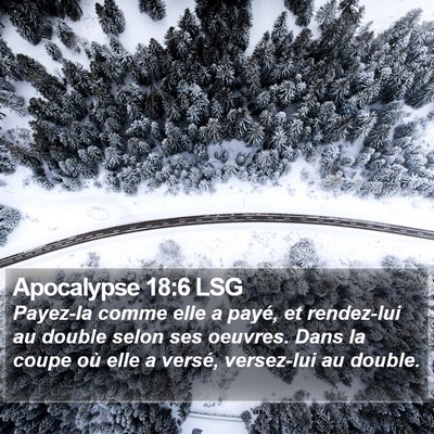 Apocalypse 18:6 LSG Bible Verse Image