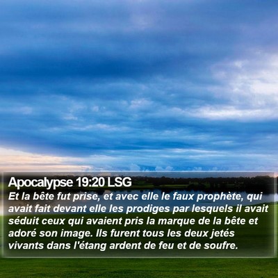 Apocalypse 19:20 LSG Bible Verse Image