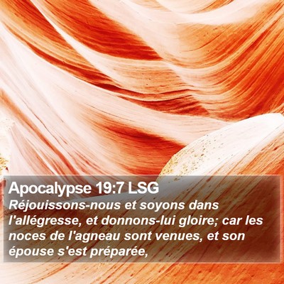 Apocalypse 19:7 LSG Bible Verse Image
