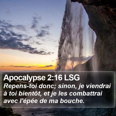 Apocalypse 2:16 LSG Bible Verse Image