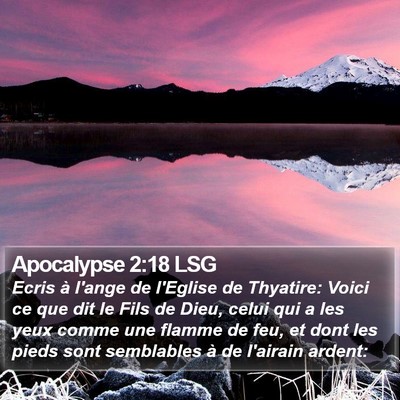 Apocalypse 2:18 LSG Bible Verse Image