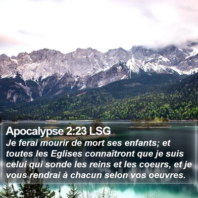 Apocalypse 2:23 LSG Bible Verse Image